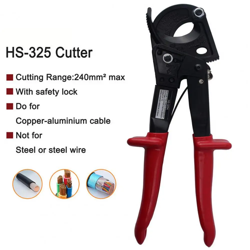 Fast Cut Lightweight High Strength Ratchet Cable Cutter Industrial Tool