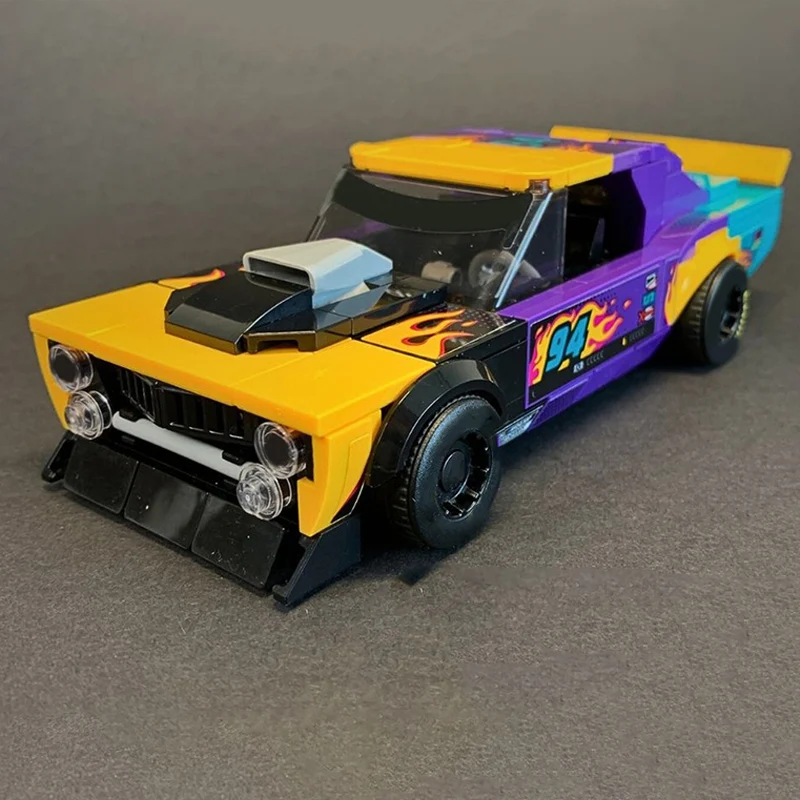 

Speed Racing Car Model MOC Building Bricks Modified Muscle Car Modular Technology Children Holiday Gifts Assemble Toys Suit