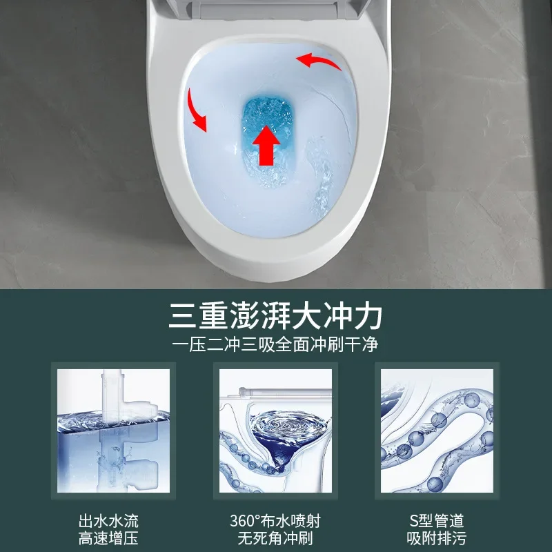 Color personality toilet toilet large diameter flush toilet siphon toilet household toilet deodorant mute