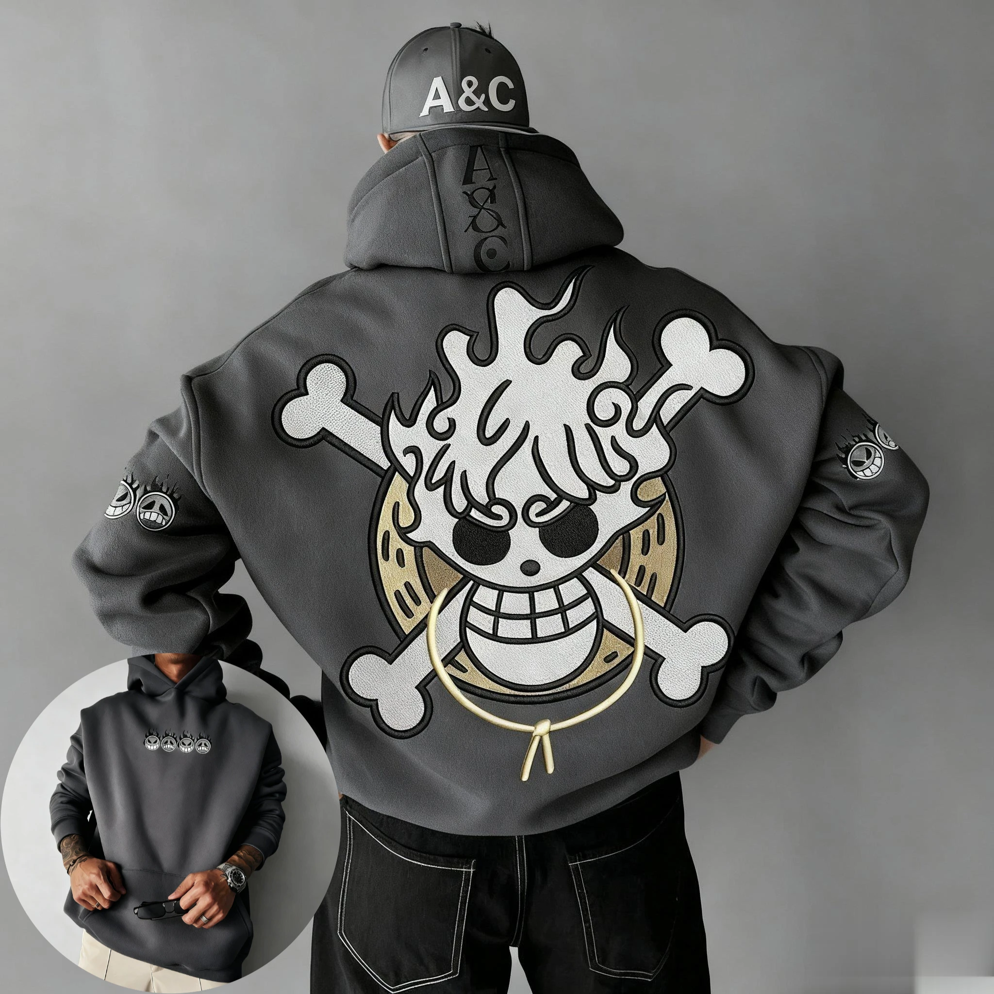 One Piece Hoodie Anime Unisex Oversized Graphic Print Sweatshirt Streetwear Autumn Winter Casual Fitness Long Sleeve New Y2k