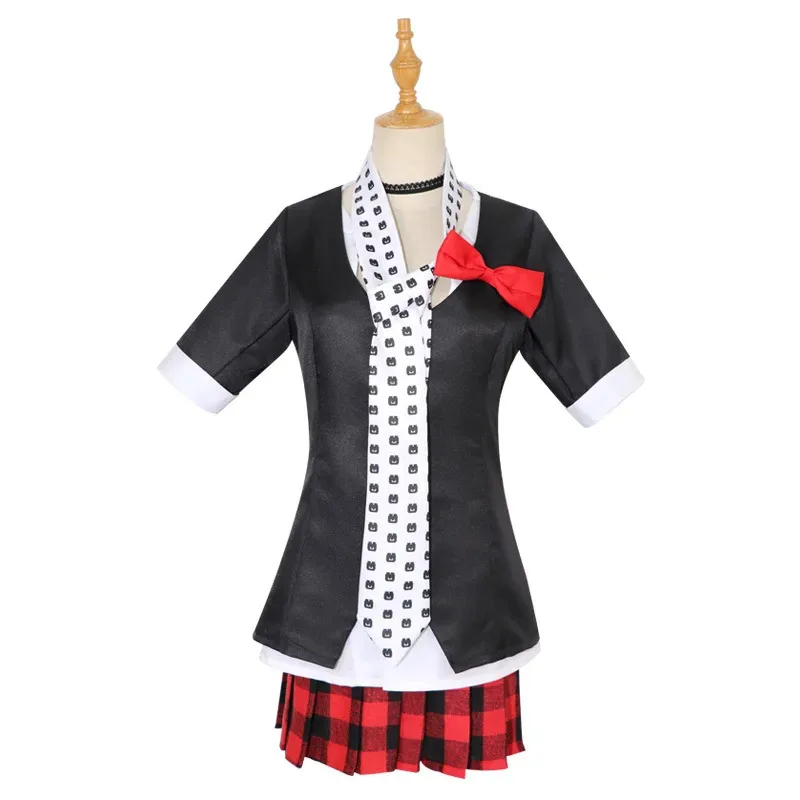 

2025 ♥ Новый Danganronpa Junko Enoshima Косплей Костюм Красная Юбка Комплект Черный Кардиган Dangan Ronpa Медведь Игрушка Стимпанк Лолита Пар ☆ ★