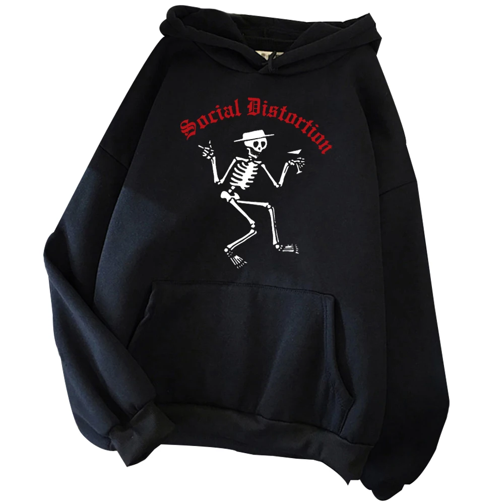 Social Distortion Hoodie Punk Rock Band Hoodie Social Distortion Merch Winter Warm Pullover Tops Streetwear