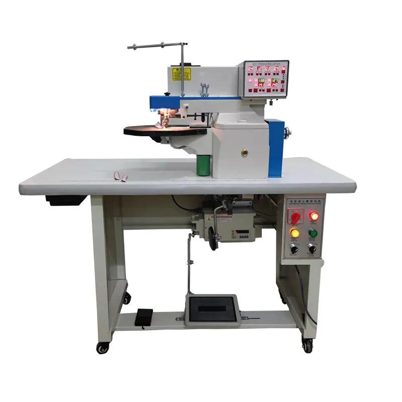 

2025 hot sale Notebook Automatic Gluing Folding Machine Leather Edge Upper Hot Cement Shoe Making Sewing Tape Edge Folding Bags