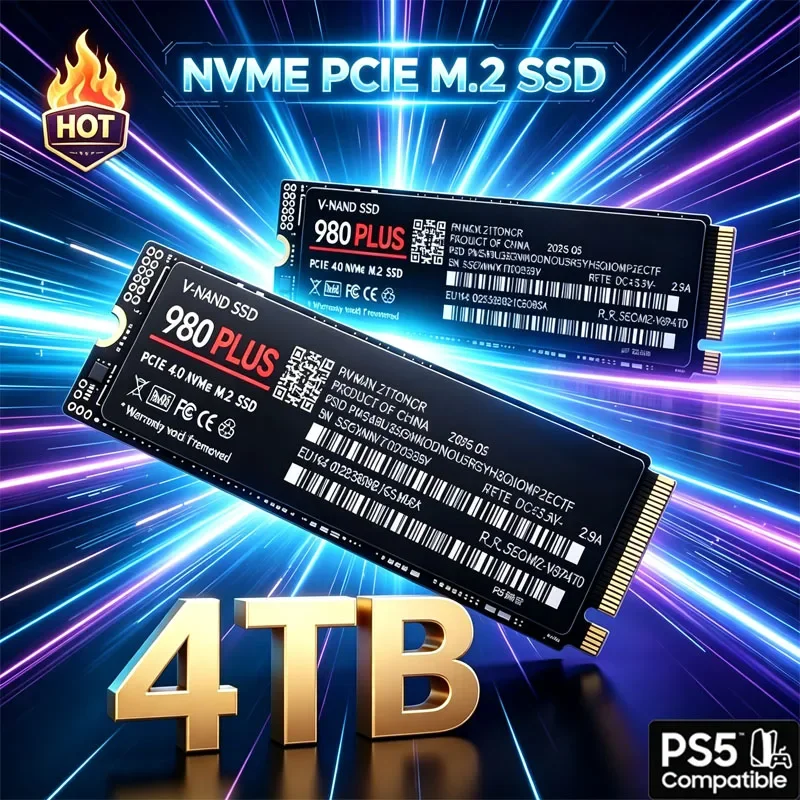 Internal M.2 NVMe SSD 980 PLUS PCIe Gen4.0 X4 TLC 3D NAND 500GB 1TB 2TB 4TB 2280 Gaming Drive For PS5 PC Laptop