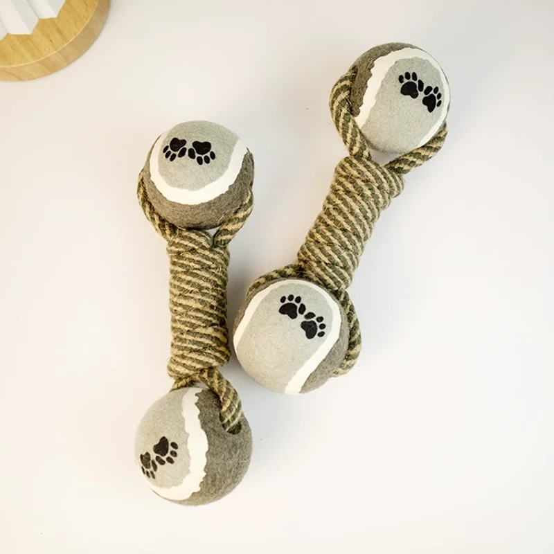 

Pet Supplies Toy Cotton Rope Tennis Dog Big Dog Golden Retriever Labrador Knot Molar Cleaning Dumbbell Ball