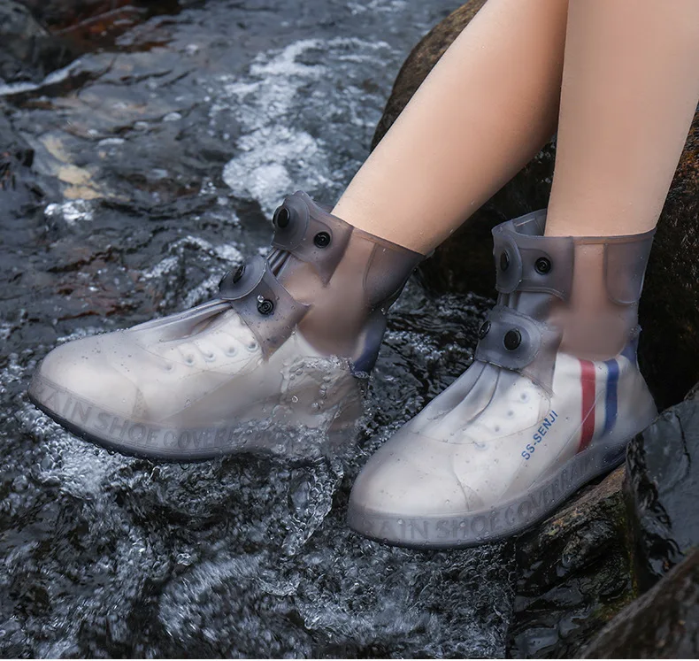 2026 Upgraded Waterproof Shoe Cover Anti Slip Thickened Wear-resistant Repeatedly Used, To Prevent Rain Men's women's rain boots