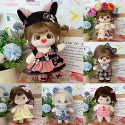 20cm Cotton Doll Clothes Dress Doll Clothing Suspender Skirt Doll Winter Clothes Lovely Plush Star Doll Clothes Doll Accessories