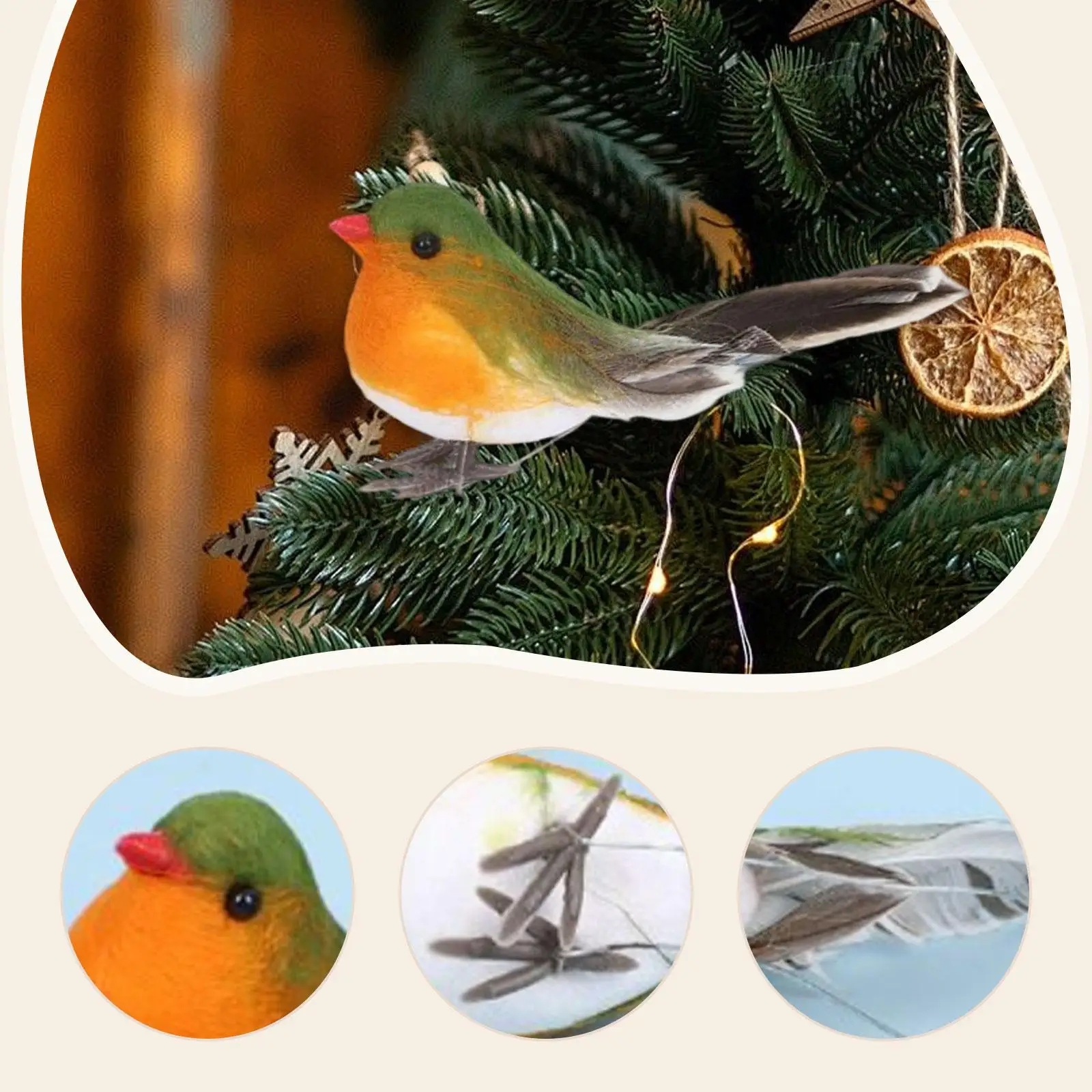 12Pcs Artificial Birds Simulation Bird Models Photography Props