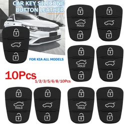 1-10 pz sostituzione 3 pulsanti telecomando auto chiave Shell Fob Pad in gomma per Hyundai I10 I20 I30 IX35 Kia K2 K5 Rio Sportage