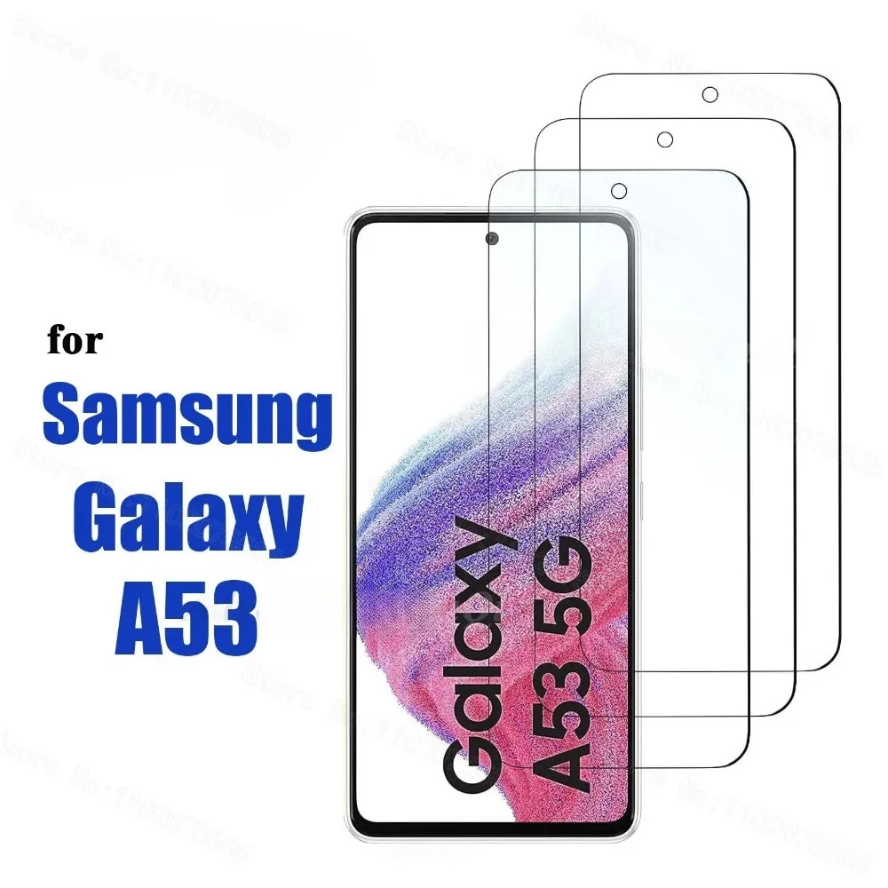 Clear Screen Protector For Samsung Galaxy A53 Tempered Glass for Samsung A53 High Aluminum 9H HD Clear Transparent Case Friendly