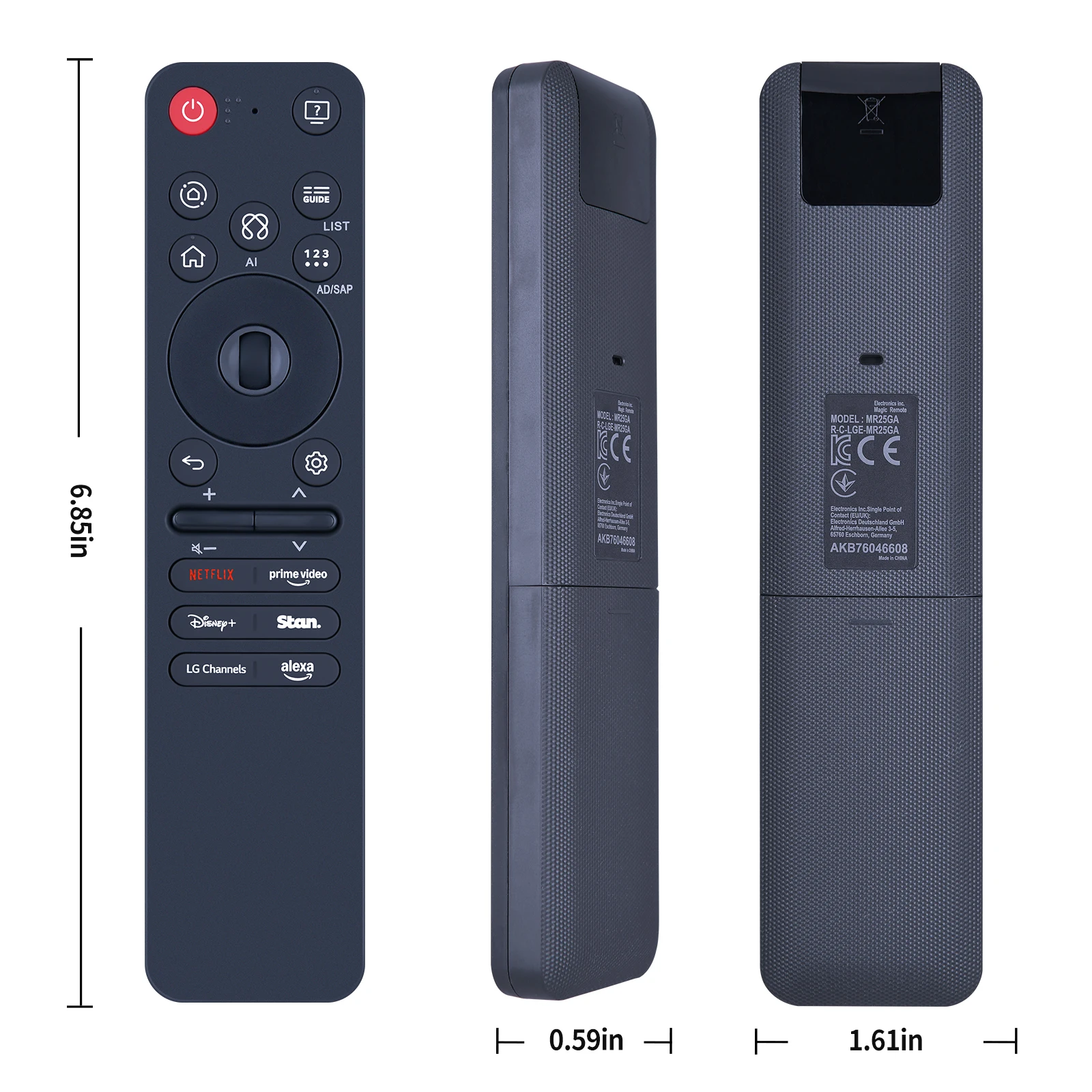 Replacement MR25GA Voice Remote Control Compatible with LG TV AKB76046602 AKB76046603 With Voice And Pointer Function