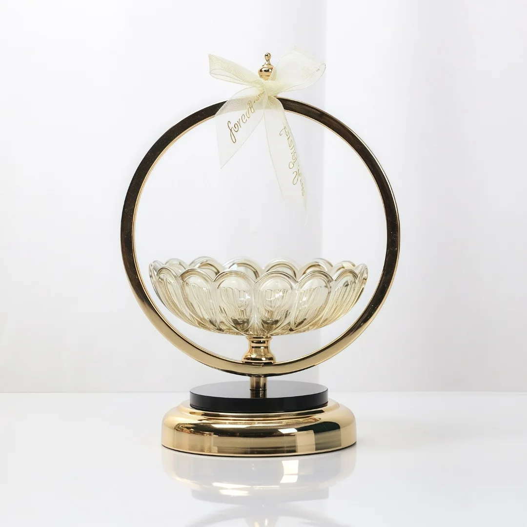 

Zml metal glass fruit plate tabletop tray - perfect for weddings, banquets, living rooms, and more