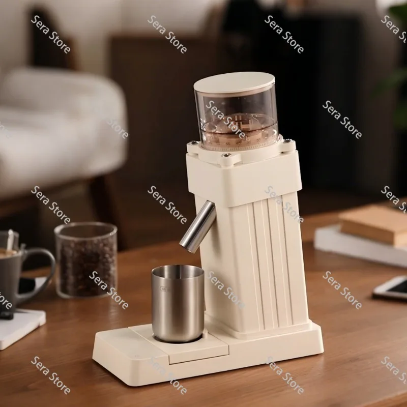 Electric belt scale bean grinder New household and commercial coffee bean grinder 60-speed adjustment quantitative powder