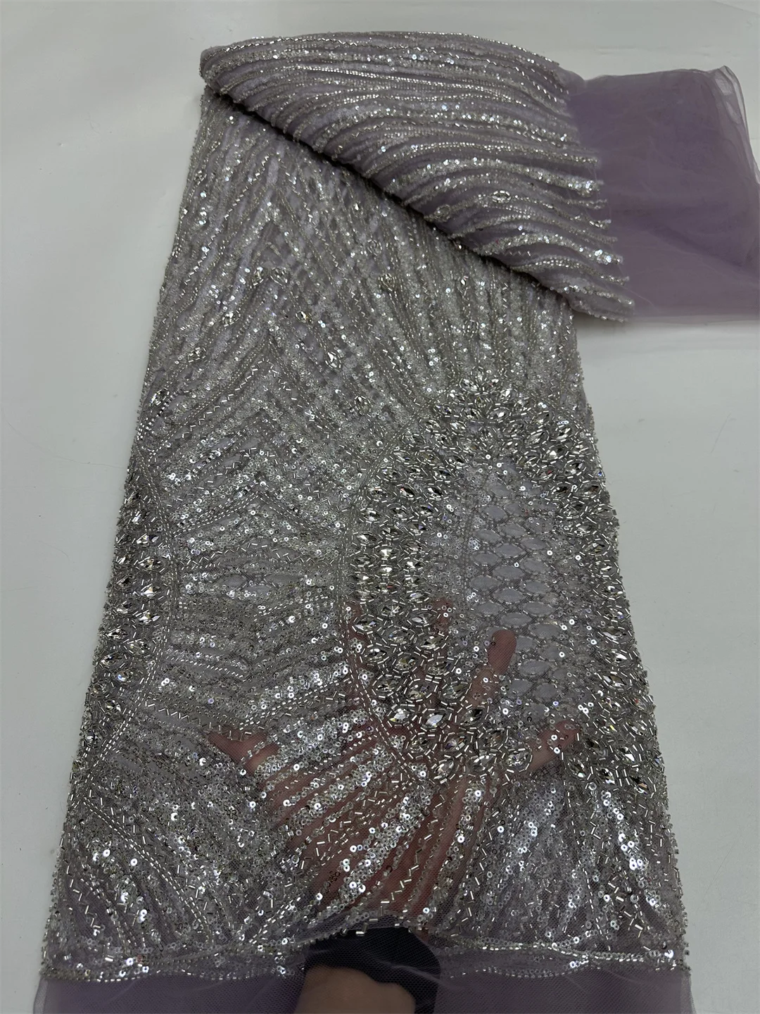 الترتر الثقيل الأفريقي ومطرز أقمشة الدانتيل 2025 شمسيّة دانتيل عالية الجودة النيجيري الفرنسي تول أقمشة الدانتيل لخياطة فستان الزفاف