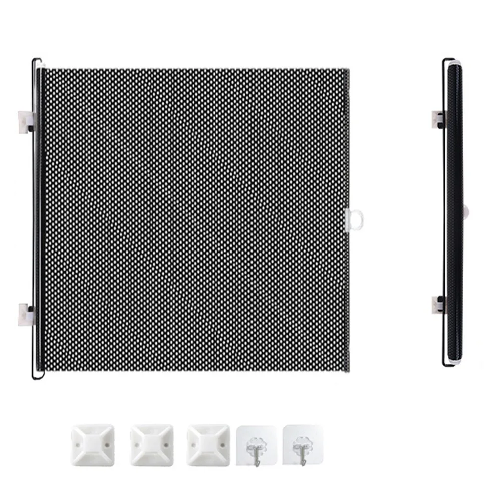 

Pet Accessories Guard Retractable Fence Gate Folding Universal Pet Network Fence Black with Hook Baby Safe Guard Door Bedroom