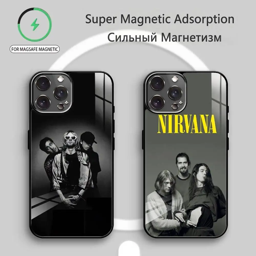 

N-Nirvana Rock Band Lamentably Phone Case For iPhone17,16,15,14,13,12,11 Plus,Pro Max Magnetic For Magsafe Wireless Charging