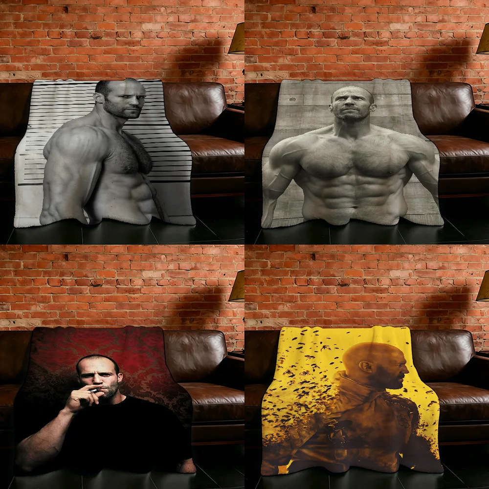Actor J-Jason S-Statham Blanket Flannel Warm Soft Throw Blanket For Room Sofa Childish Birthday Gifts