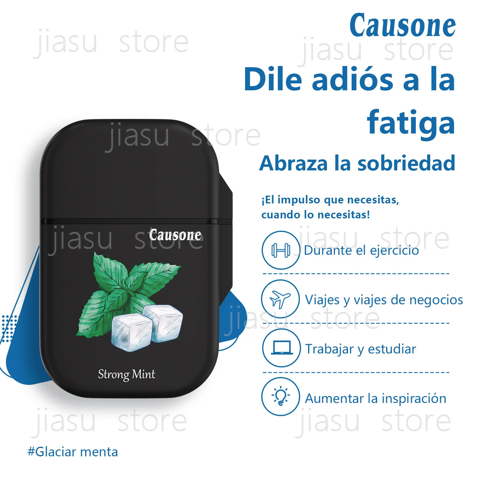 

Portable Double Hole Mint Nasal Stick Refillable Revitalizing Stick for Driver Worker Anti-Fatigue