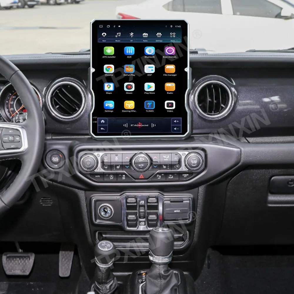 

Android Auto Car Radio For Jeep Wrangler JL 2018-2023 Stereo Multimedia Player 12.1 Inch CarPlay GPS Navigation Head Unit 4G DSP