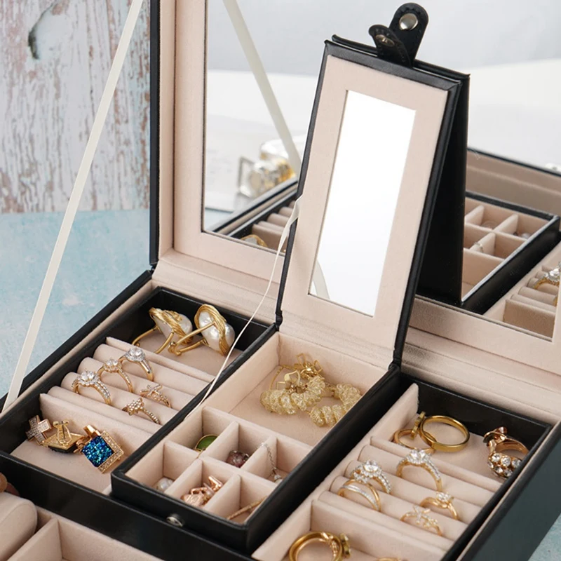 Multifunctional Jewelry Storage Box Ring Earring Jewelry Box Watch Necklace Bracelet Jewelry Box Durable Easy To Use