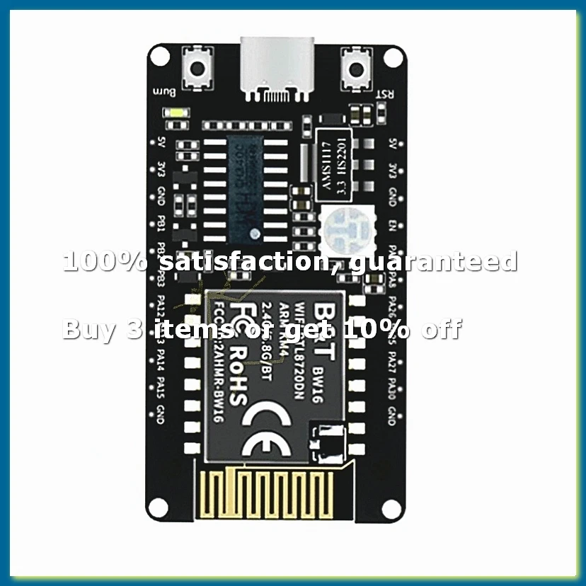 BW16-Kit Development Board RTL8720DN Dual-Band Wi-Fi Low-Power Bluetooth BLE Module Type-C Interface-DT30