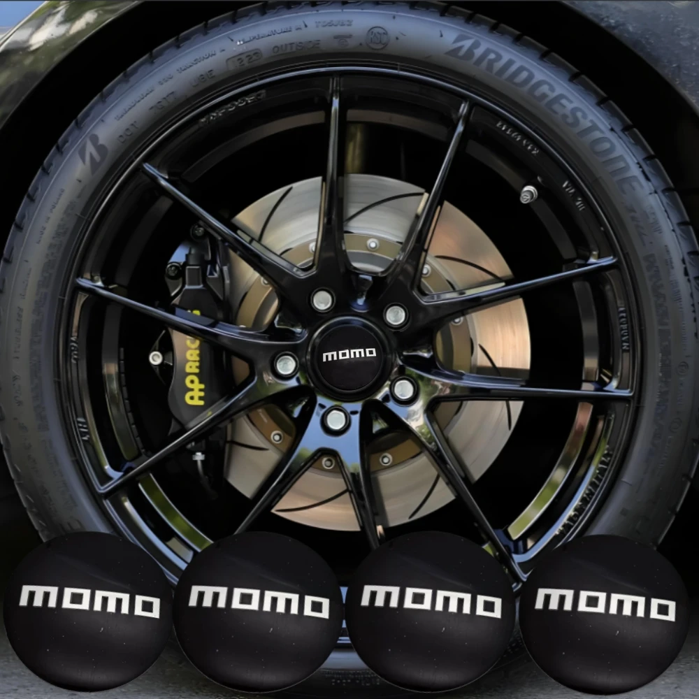 

4pcs 56MM 60MM 65MM MOMO Logo Badge Car Stickers Accessories for MOMO Car Wheel Center Caps Rim Hubcaps Hub Cover Emblem Replace