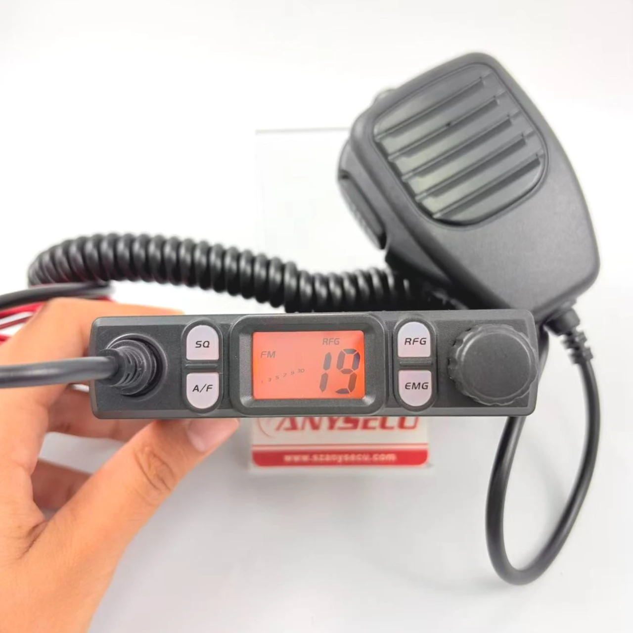 ANYSECU CB925 8W AM FM CB Radio 10 Meter EU Citizen Band 26.965-27.405MHz 40CH Compact Mobile Car Truck Vehicle Amateur Radio