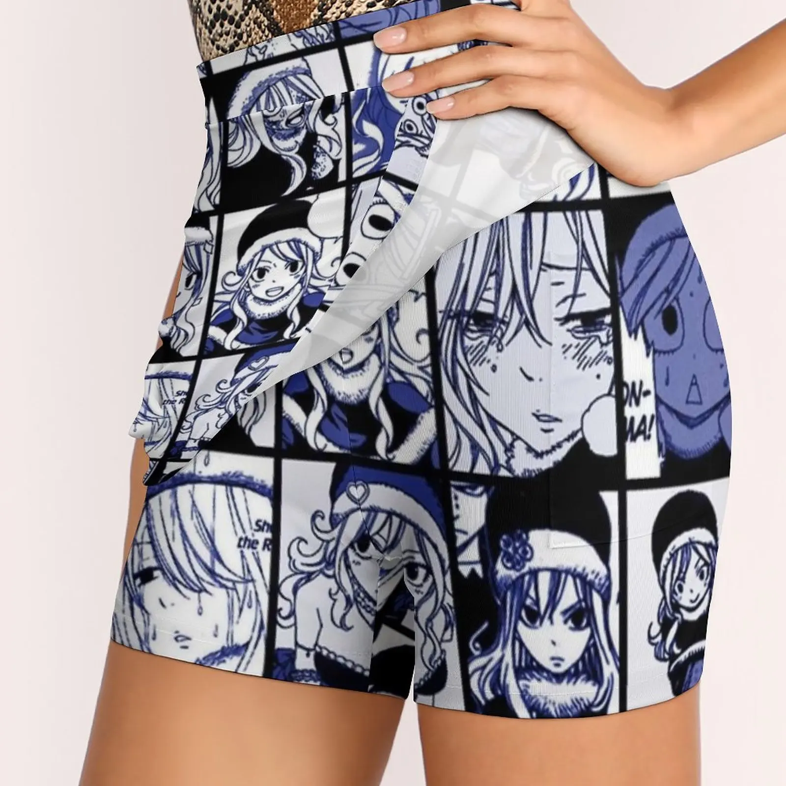 Juvia Lockser-Fairy Tail Collage Women's skirt Sport Skort Skirt With Pocket Fashion Korean Style Skirt 4Xl Skirts Fairy Tail view 3