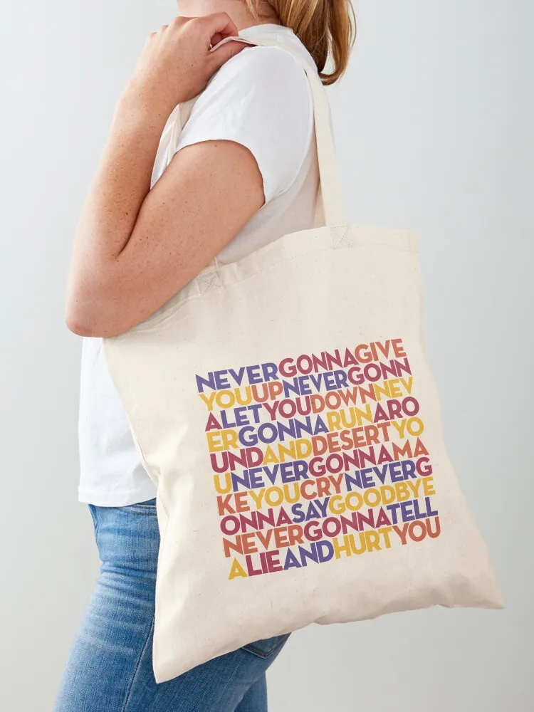 

Rickroll (Never Gonna Give You Up) v.1 Tote Bag hand bag ladies Beach bag Canvas Portable shopping