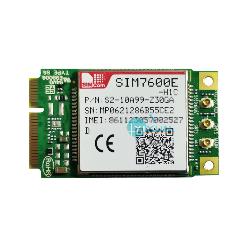 

SIMCOM SIM7600E-H1CD MINI PCIE LTE Cat4 module LTE-FDD B1/B3/B5/B7/B8/B20 LTE-TDD B38/B40/B41 Europe Middle East Africa Korea