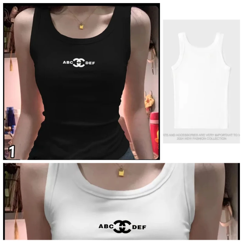 سترة بحمالات بيضاء لعام 2025 للنساء من الداخل لربيع وصيف 2025 صدر جديد ضيق ورقيق مثير لفتاة التوابل #1