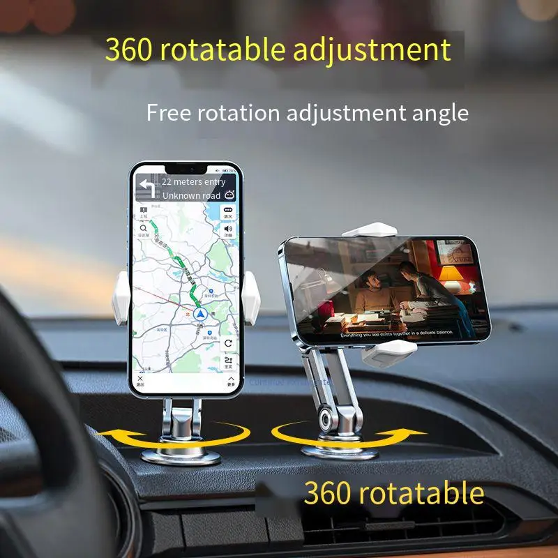 Aluminum Magnetic Car Phone Holder 360 Rotatable Desk Phone Bracket for Iphone 13 12 11 Pro Max Samsung Xiaomi Suporte Celular