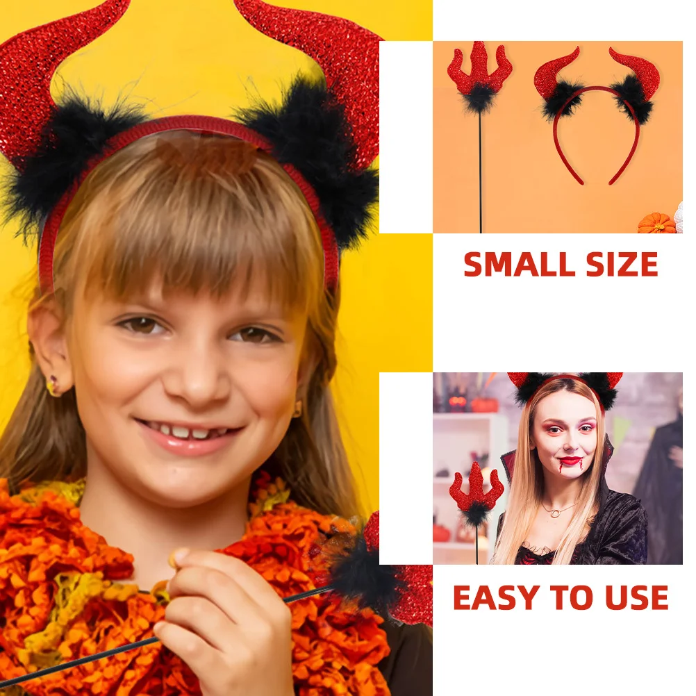 Zestaw Akcesoriów Diabła Miękki Wytrzymały Strój Diabła na Halloween Karnawał Przebranie Prezent dla Dzieci Dorosłych Kobiet Rogi Diabła