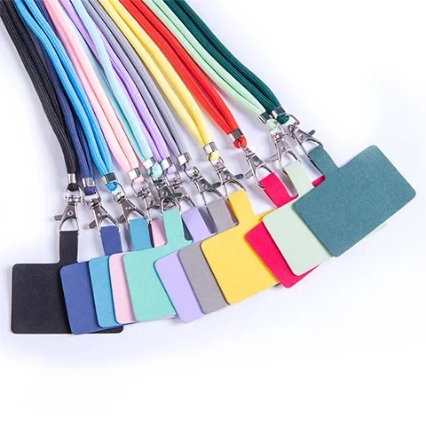 NEW Adjustable Phone Lanyard Detachable Neck Cord Lanyard Strap Carabiner Compatible Pendant with Card for Mobile Key Colors