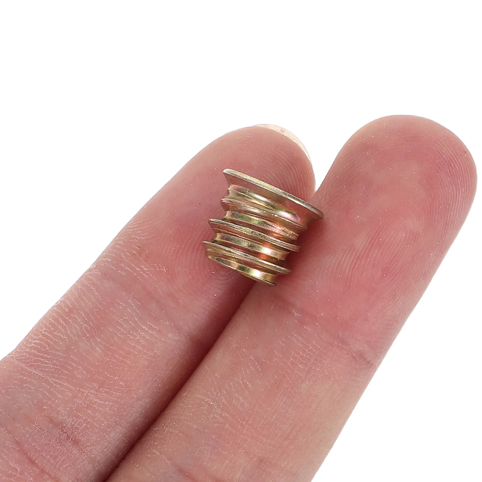 50Pcs M6x10mm Threaded Insert Nuts for Wood Furniture Countersunk Flange Hex Socket Cabinet Assembly Insert Nuts for Cabinets
