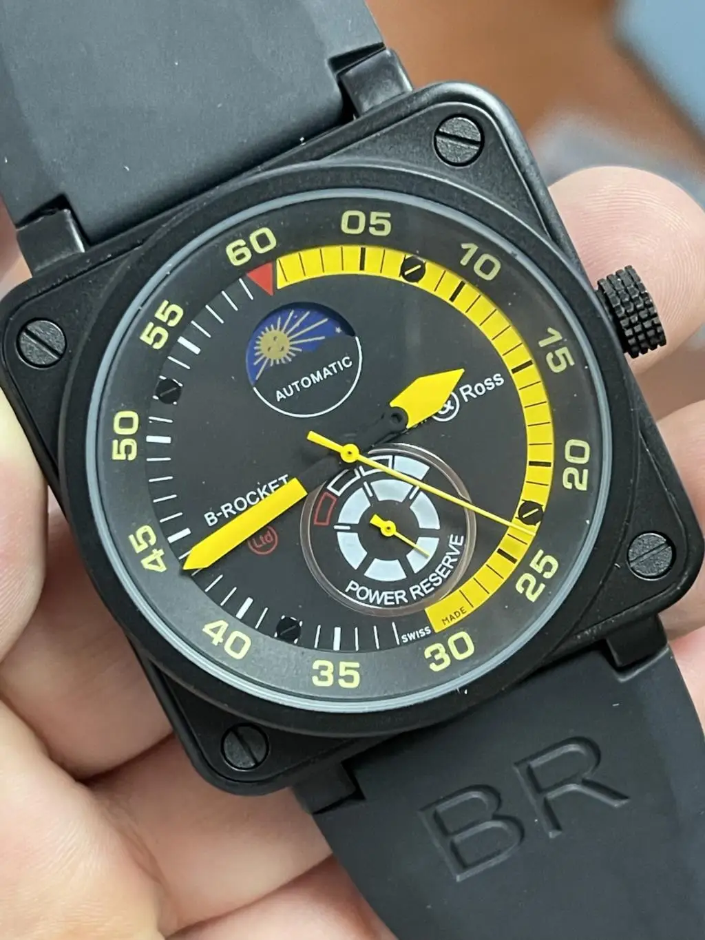 montre-pour-homme-bracelet-en-caoutchouc-noir-mouvement-mecanique-automatique-Edition-limitEe-modele-aviation-affichage-de-la-date-reserve-de-marche-phase-de-lune