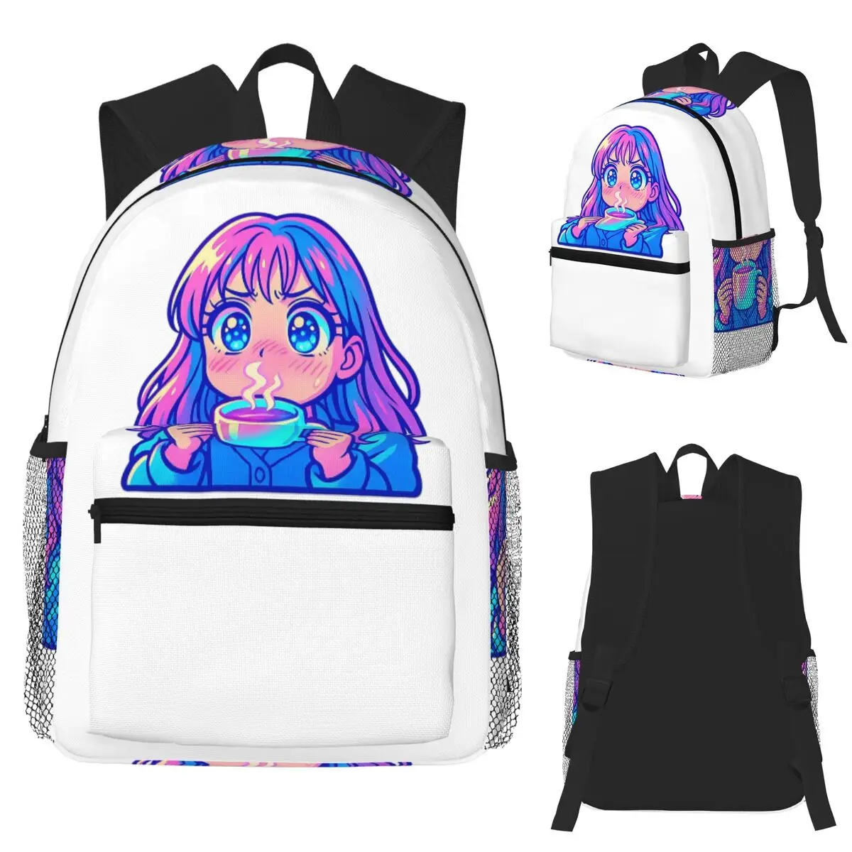 

First Sip Student Backpack School Bag Hiking Travel Daypack for Men Women Fashion Bookbag Shoulder Bags