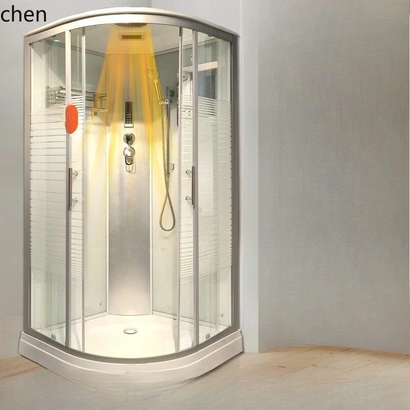

HT integral shower room Fan-shaped glass partition bathing integrated closed bath room