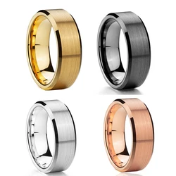 Love Alliances Marriage Anniversary Promise Couple Wedding Band Color Stainless Steel Jewelry Ring for Men Women 8mm Titanium