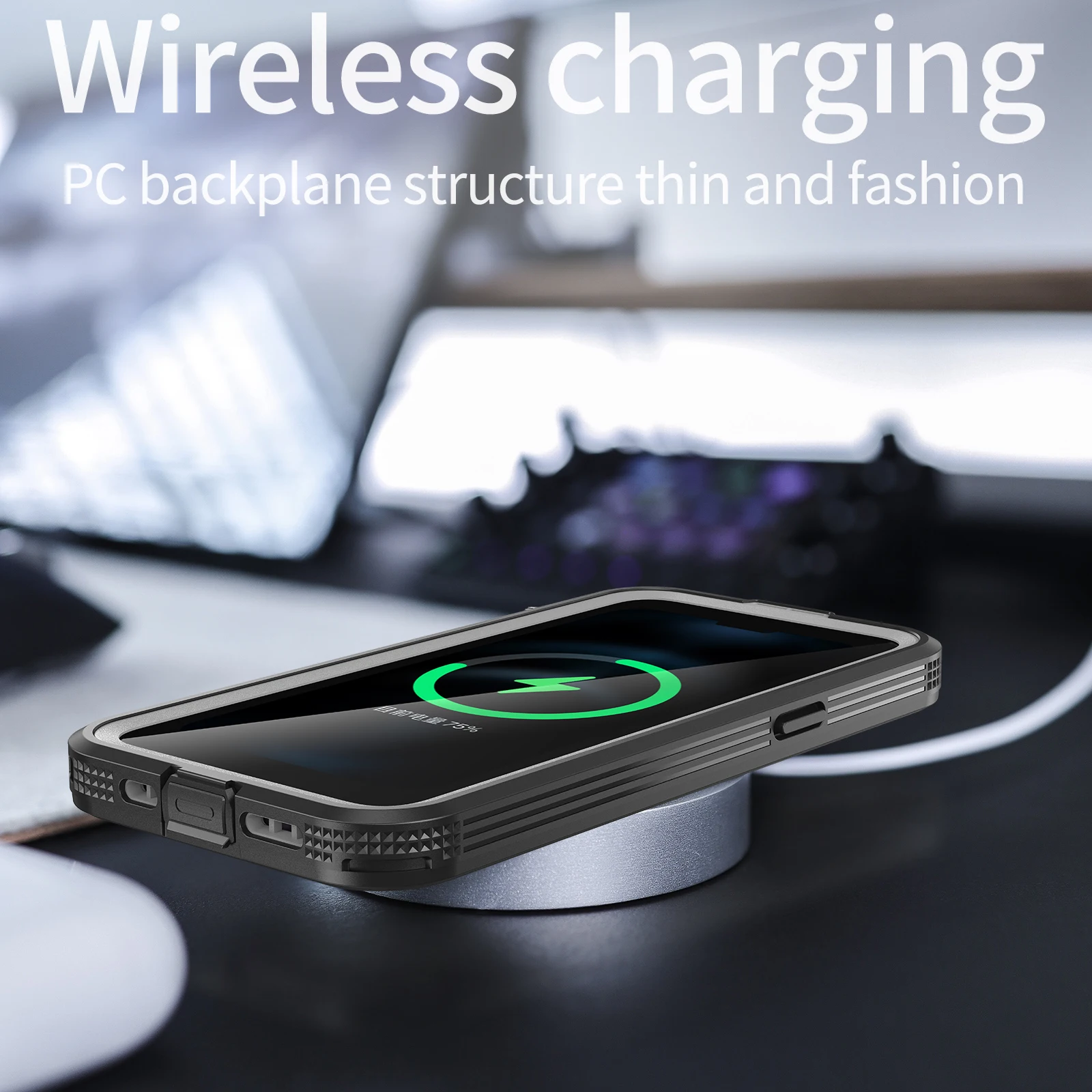 IP68 Waterproof Case For iPhone 14 Pro MAX 13 12 11 XS XR 8 15 Plus Diving 2M Outdoor Swimming Magnetic Wireless Charging Cover