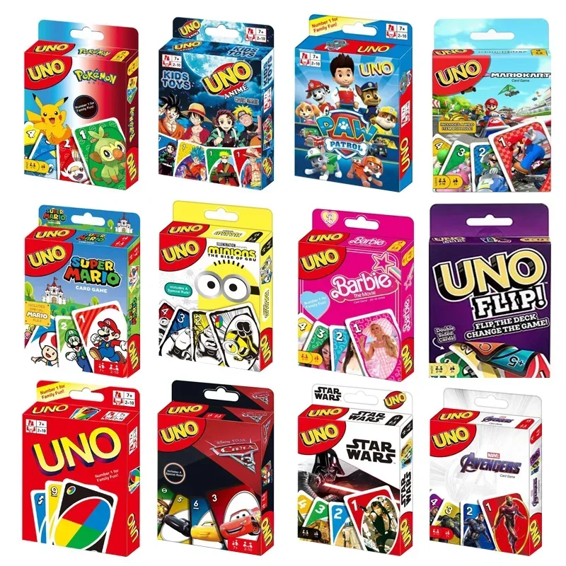 UNO FLIP Pokemon Board Game Anime Cartoon Pikachu Figure Pattern Family Funny Entertainment uno Cards Games Christmas Gifts