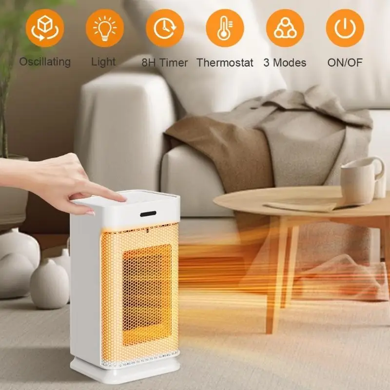 휴대용 220V 1000W PTC 전기 히터 자동 온도 조절 데스크탑 N58D