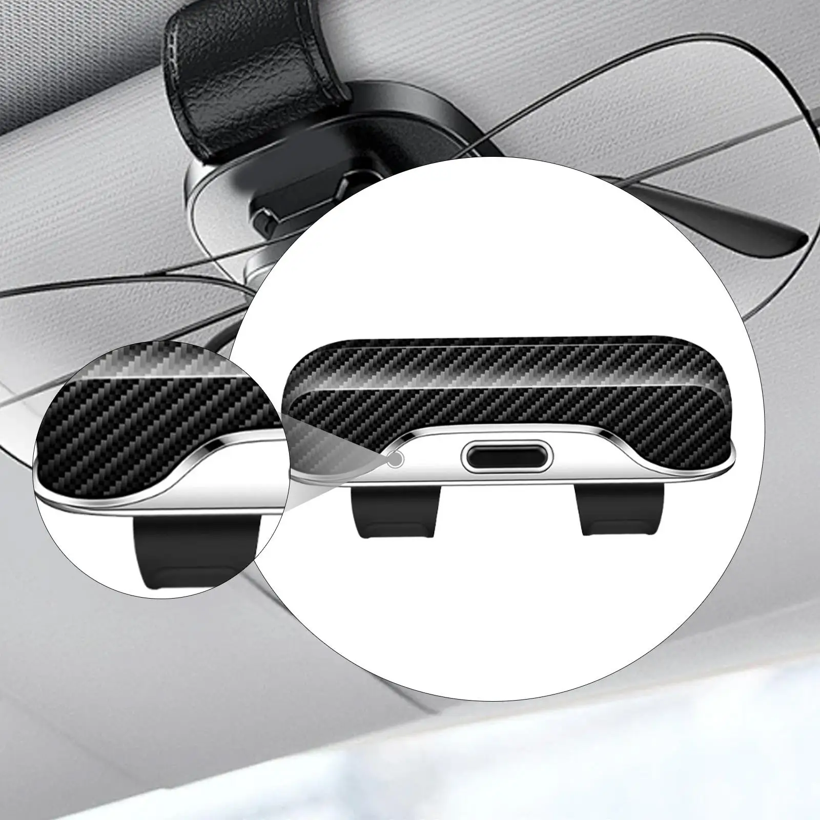 

Органайзер для защитных очков из АБС-пластика, контейнер для солнцезащитных очков на автомобильный козырек, компактный жесткий футляр