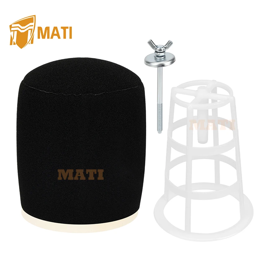 M MATI Air Filter Cleaner & Cage Cone W/Bolt Kit for Yamaha Bill Balance 450 YFZ450 YFZ450R YFZ450X 2004-2024