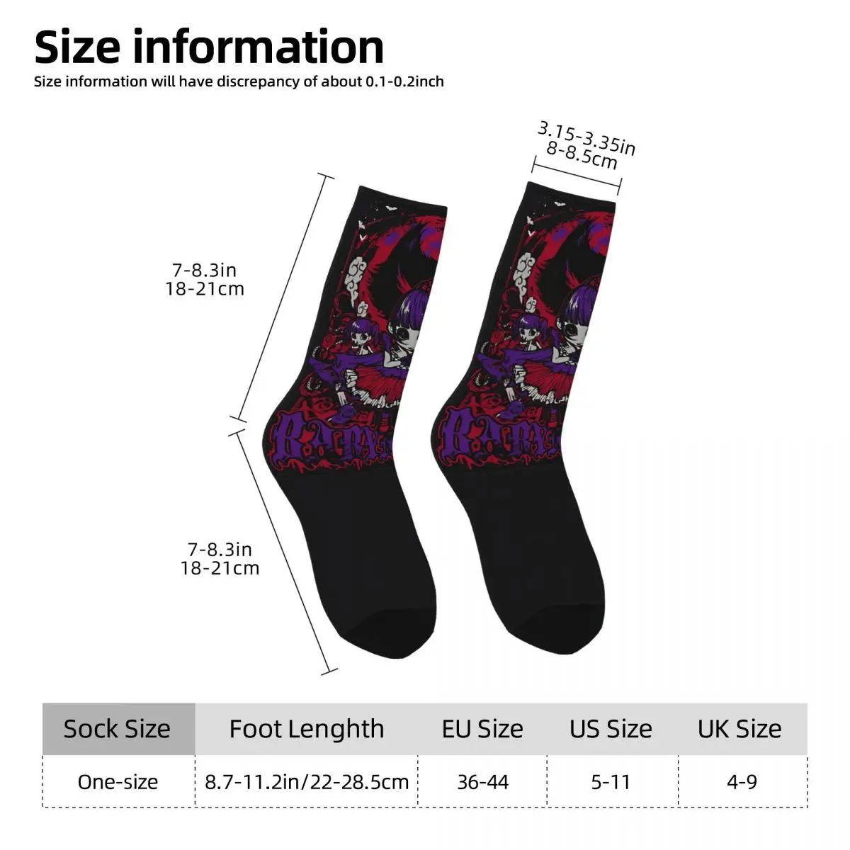 Babymetal Is A Japanese Kawaii Metal Band Horizon Socks Vintage Stockings Men's Soft Running Socks Autumn Design Non Skid Socks