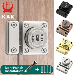 KAK 3 Digit Security Cabinet Password Locks Non-Punch Keyless Door Lock Latch Combination Code Child Safety Lock Anti-theft