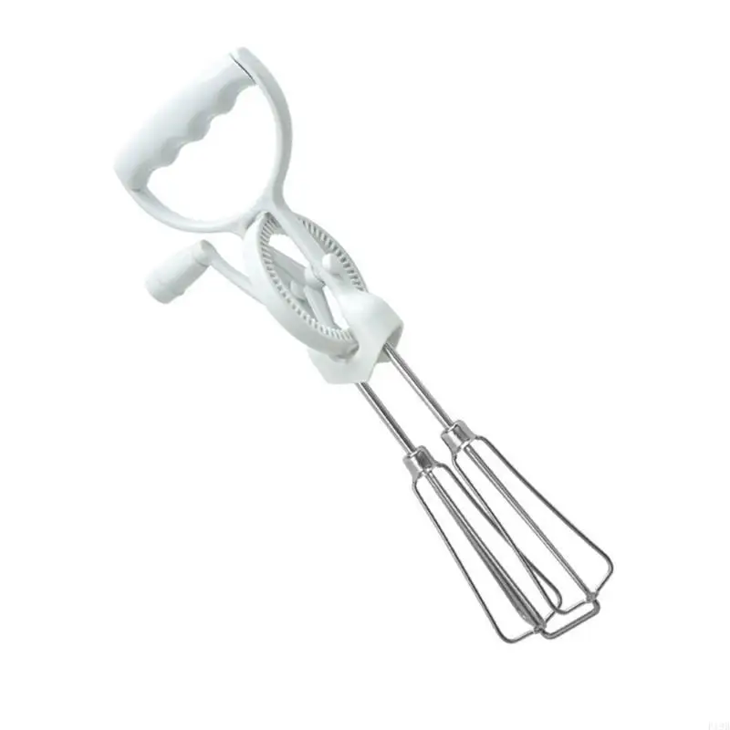 F19B Kitchen Tool with Rotating Handle Beaters Rotating Eggs Mixer with Double Head