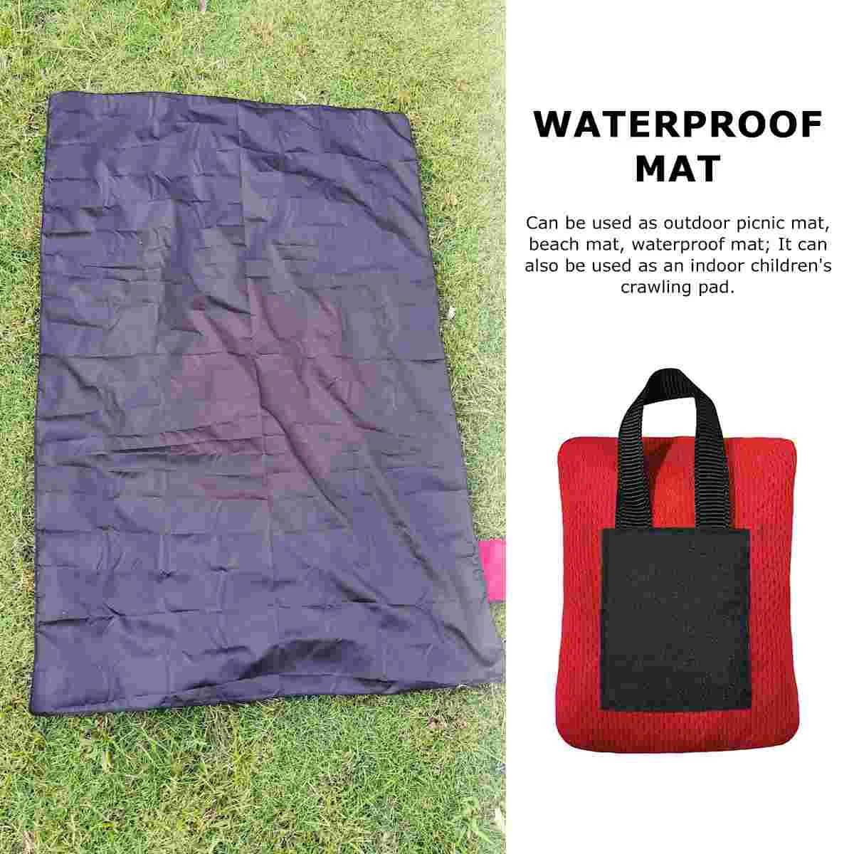 Mini Picnic Mat Waterproof Beach Blanket Portable Sand-proof Nylon Crawling Camping Cushion