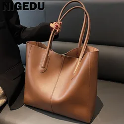 Designer women handbag Large capacity Soft PU leather Commuting lady big Totes Casual female Shoulder bag Shopping Composite Bag