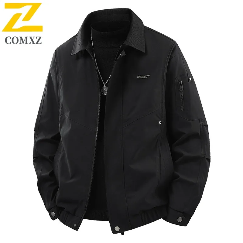 

COMXZ Мужская живая горячая распродажа, трансграничная горная уличная спортивная рубашка из двух предметов, пальто, модная рабочая одежда, куртка с отложным воротником